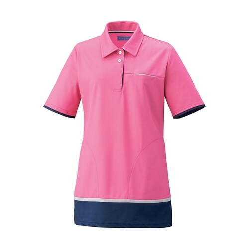 レディスニットシャツ(チュニック)ピンク