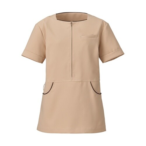 レディスプルオーバー ベージュ×ブラウン