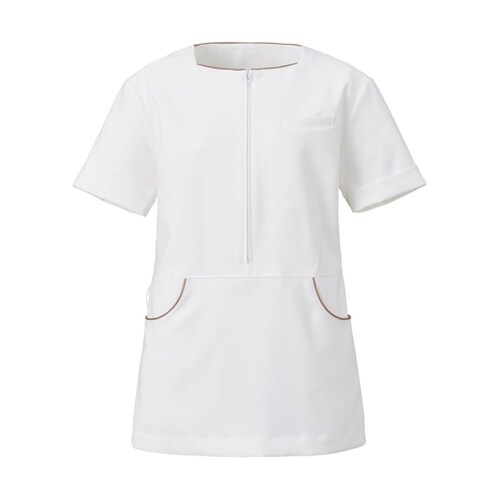 レディスプルオーバー ホワイト×ベージュ