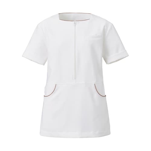 レディスプルオーバー ホワイト×ベージュ