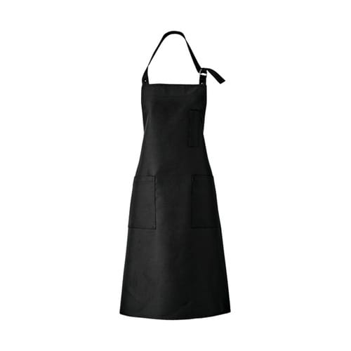 胸当てエプロン ブラック フリー KZN