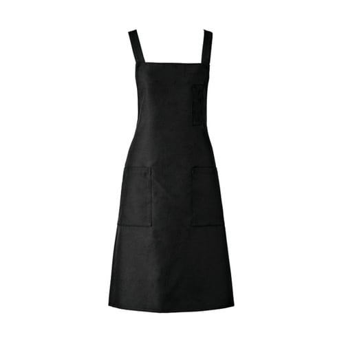 胸当てエプロン ブラック フリー KZN