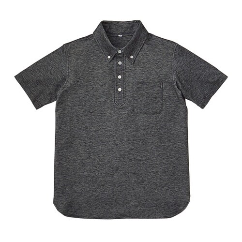 杢ニットシャツ 杢ブラック 4L APK