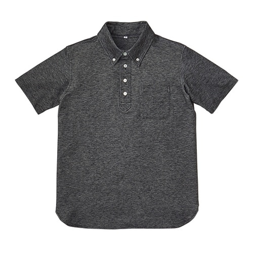 杢ニットシャツ 杢ブラック M APK2