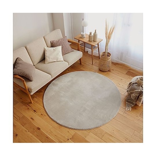 ラグ Mハク 90×90cm ベージュ