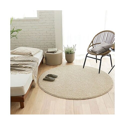 ラグ Mルネ 90×90cm ベージュ