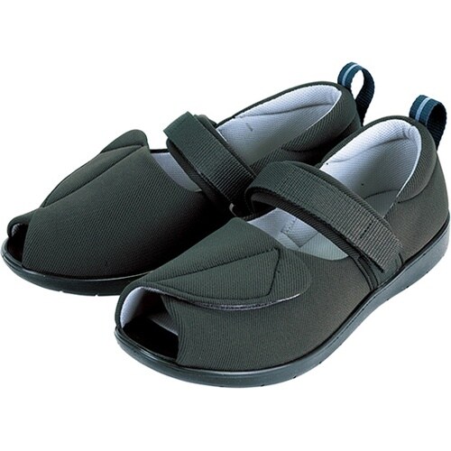 71418 シューズつま先なし 3L 黒