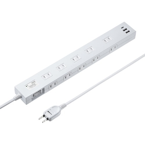 USB充電機能付きタップ ホワイト 10