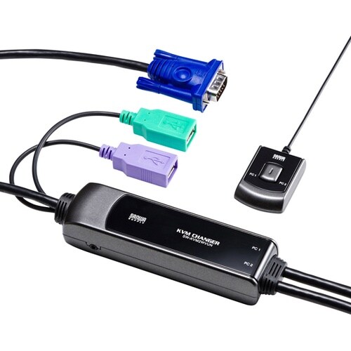 手元スイッチ付きパソコン自動切替器(2: