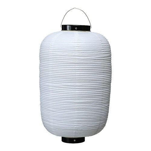 b76 ビニール提灯長型 12号 白ベタ