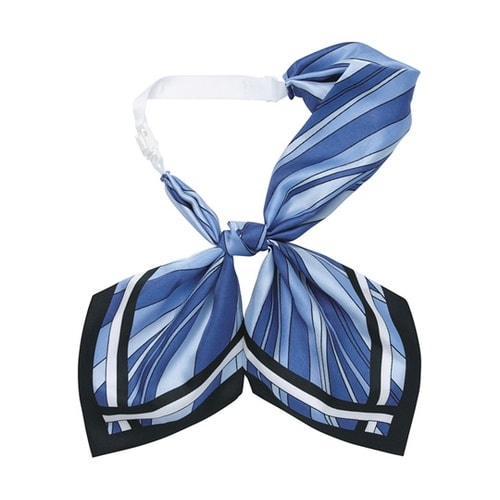 ENJOY スカーフ 幾何学柄 ブルー