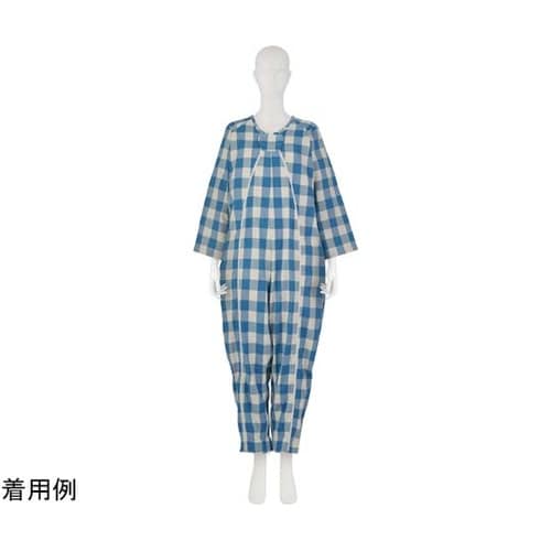 フドーねまきA 厚手 S チェックブルー