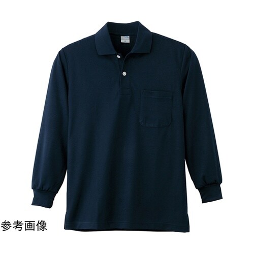 9007 DRY長袖ポロシャツ ネービー