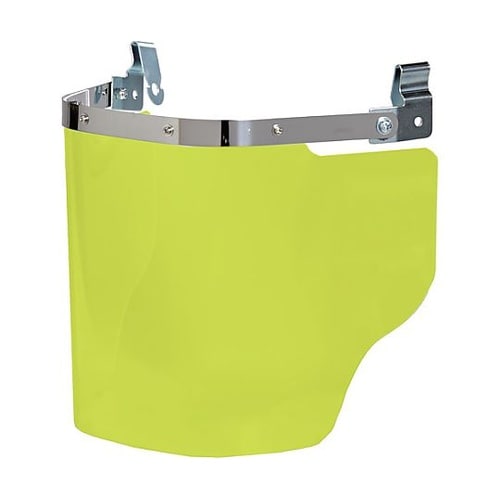 ヘルメット取付型大型防災面 イエロー(前