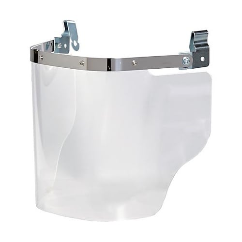 ヘルメット取付型大型防災面 クリア(前面