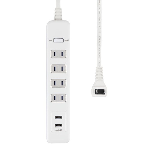 集中スイッチ付USBタップ4P WLS−