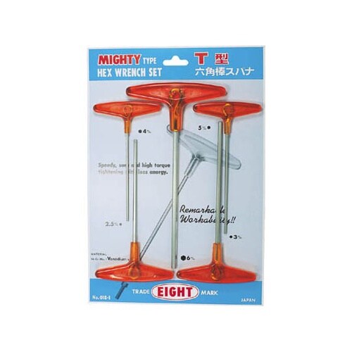0181 T型六角棒スパナ 5本セット