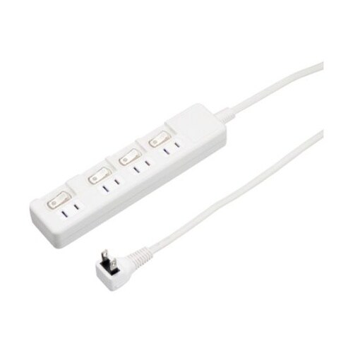 4個口節電タップ2mホワイト H8S44