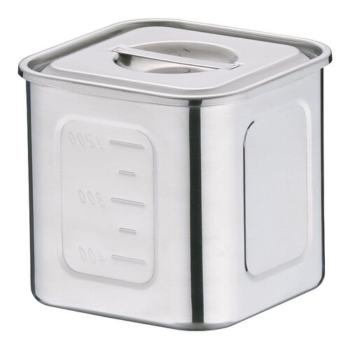 深型角キッチンポット 目盛付 12cm