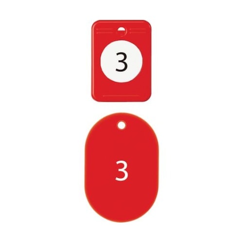 荷札 クロークチケット 1−20番 赤