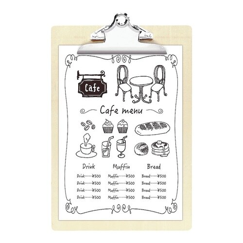 CLIPME−1 メニューボード 白木調