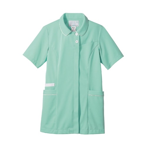 ナースジャケット 半袖(Mミント/白)L