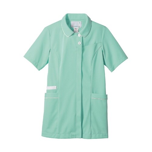 ナースジャケット 半袖(Mミント/白)M