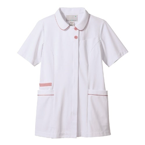 ナースジャケット 半袖(白/Mピンク)3
