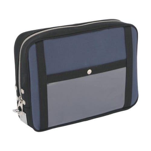 PLU03 ポーチ 馬蹄錠金具付 紺