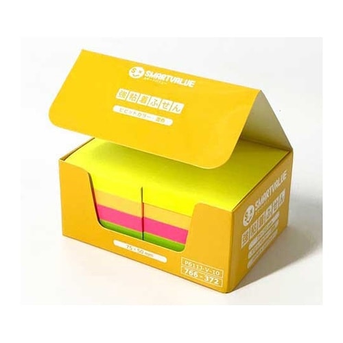 強粘着ふせん ビビッド混色 75×50m