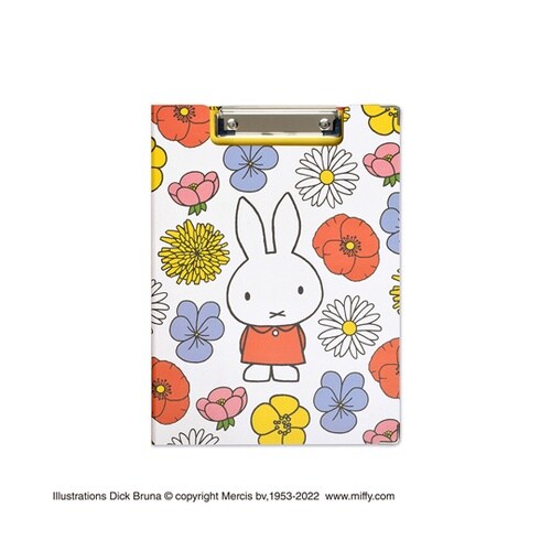 ミッフィークリップボード カラフルフラワ