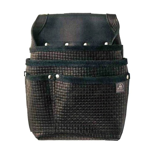 釘袋 スマート 牛本革 型押し 黒 LE