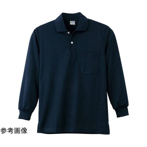 9007 DRY長袖ポロシャツ ネービー