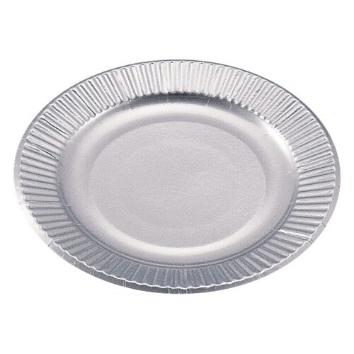 GPL1601紙皿シルバープレート4号