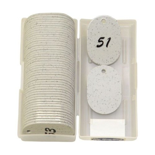 クロークチケット用ナンバーチケット グレ