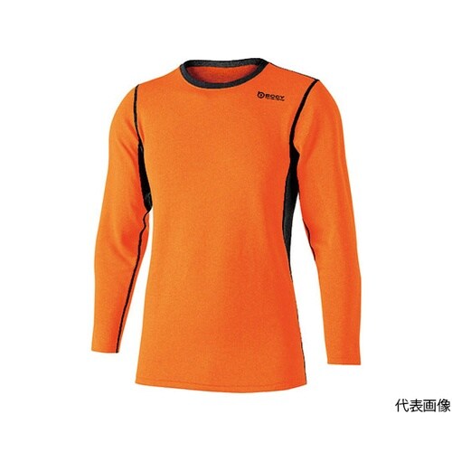 JW18048Mクルーネックシャツ橙/黒