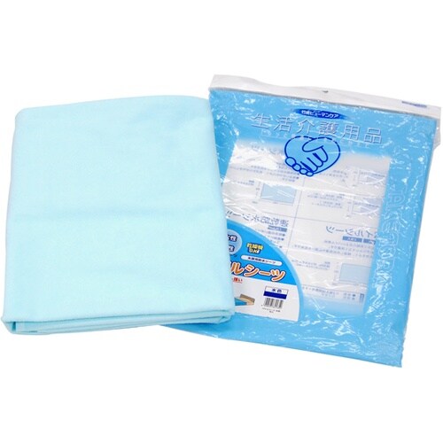102131 パイルシーツ 水色1枚入