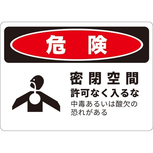 危険標識板(HIPS) 密閉空間 254