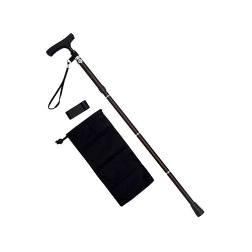 NS57−01 細型折畳ステッキ 茶