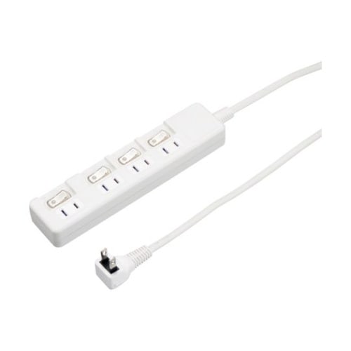 4個口節電タップ1mホワイト H8S44