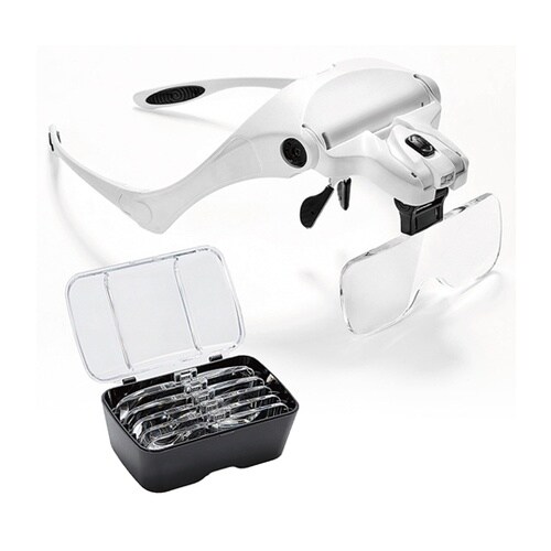 ヘッドルーペ 5種レンズ付属 乾電池タイ