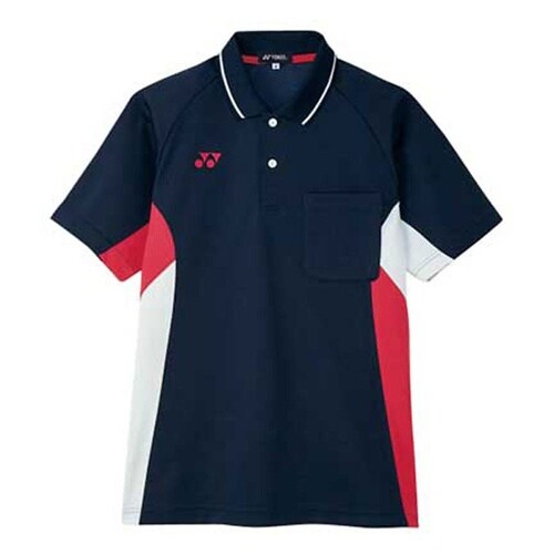 ポロシャツ ネイビー×レッド 4L(身丈