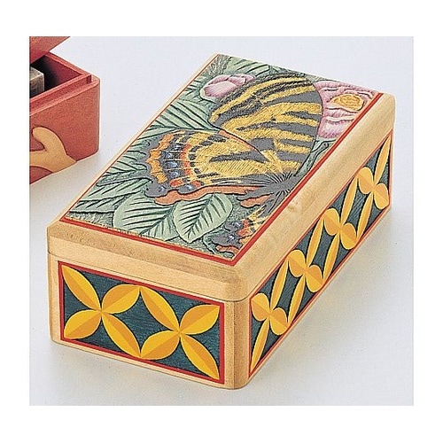 30017 木彫印かん小箱印泥付しな材