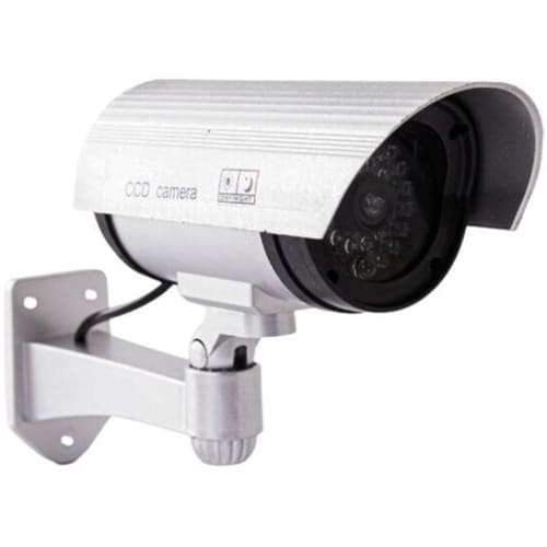 ダミー防犯カメラ シルバー TR−DKM