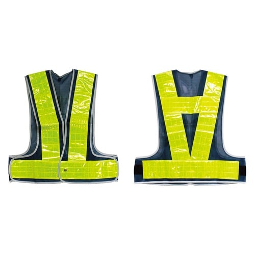 安全ベスト(紺/黄) フチぴかベスト