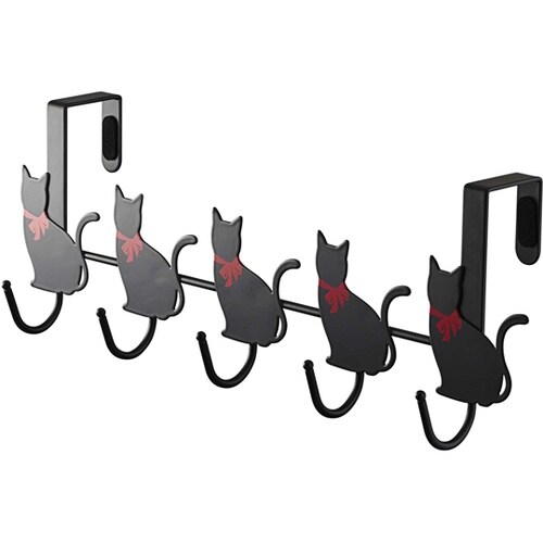 ドアハンガー猫 5連 横型 ブラック 7