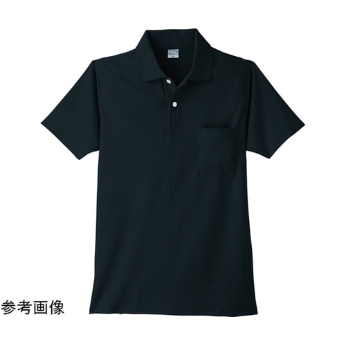 9006 DRY半袖ポロシャツ ブラック