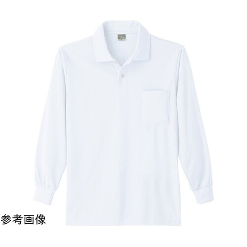 9007 DRY長袖ポロシャツ ホワイト