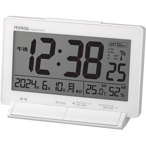 MAGデジタル電波置時計 タイムチャイム