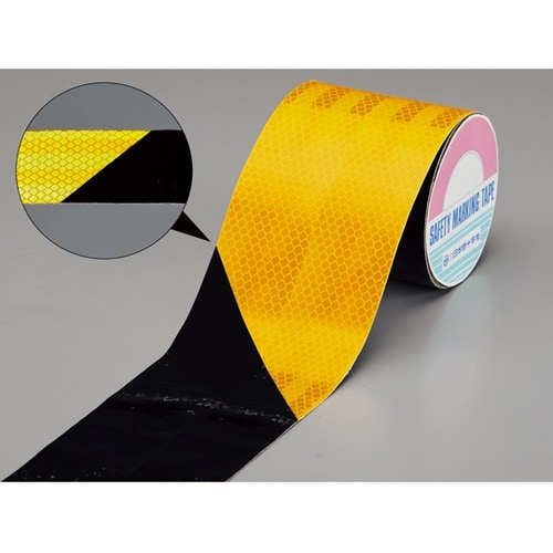 粗面用高輝度プリズム反射テープ 黄/黒